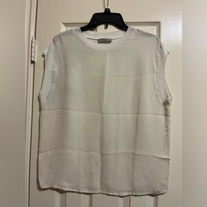 Vince Cream Sleeveless Blouse